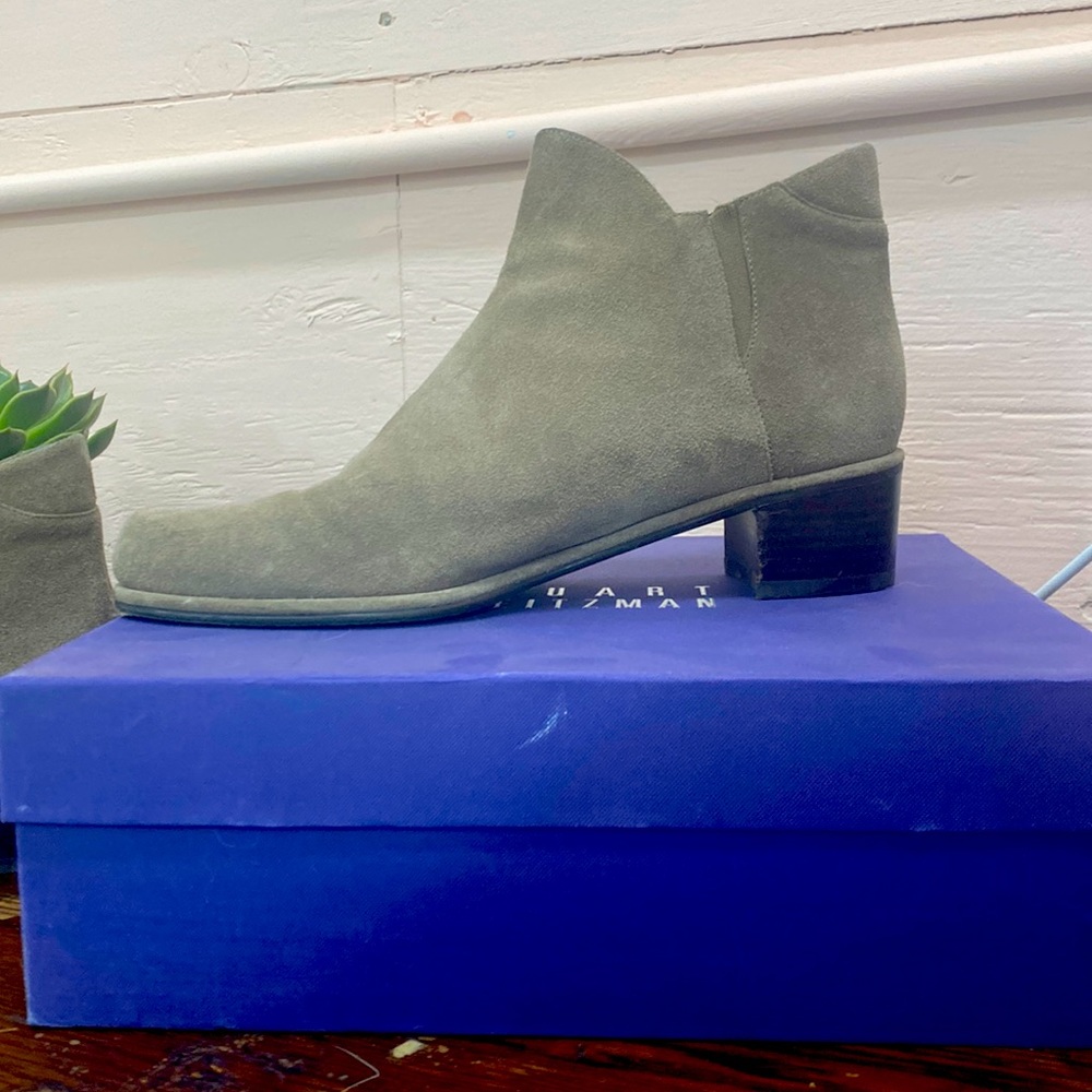 Neutral Sport Suede Zipdown Ankle Boots
